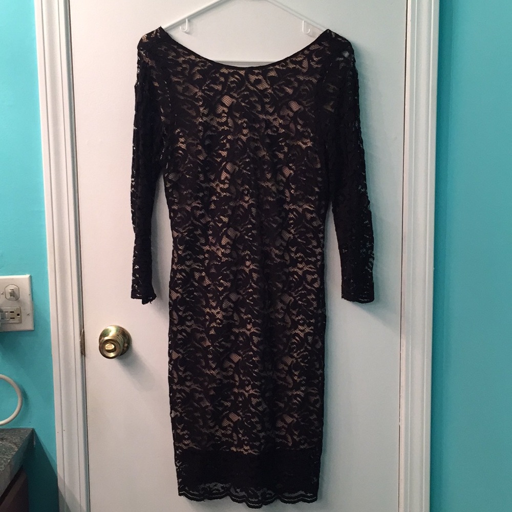 JustFab Black Lace Dress